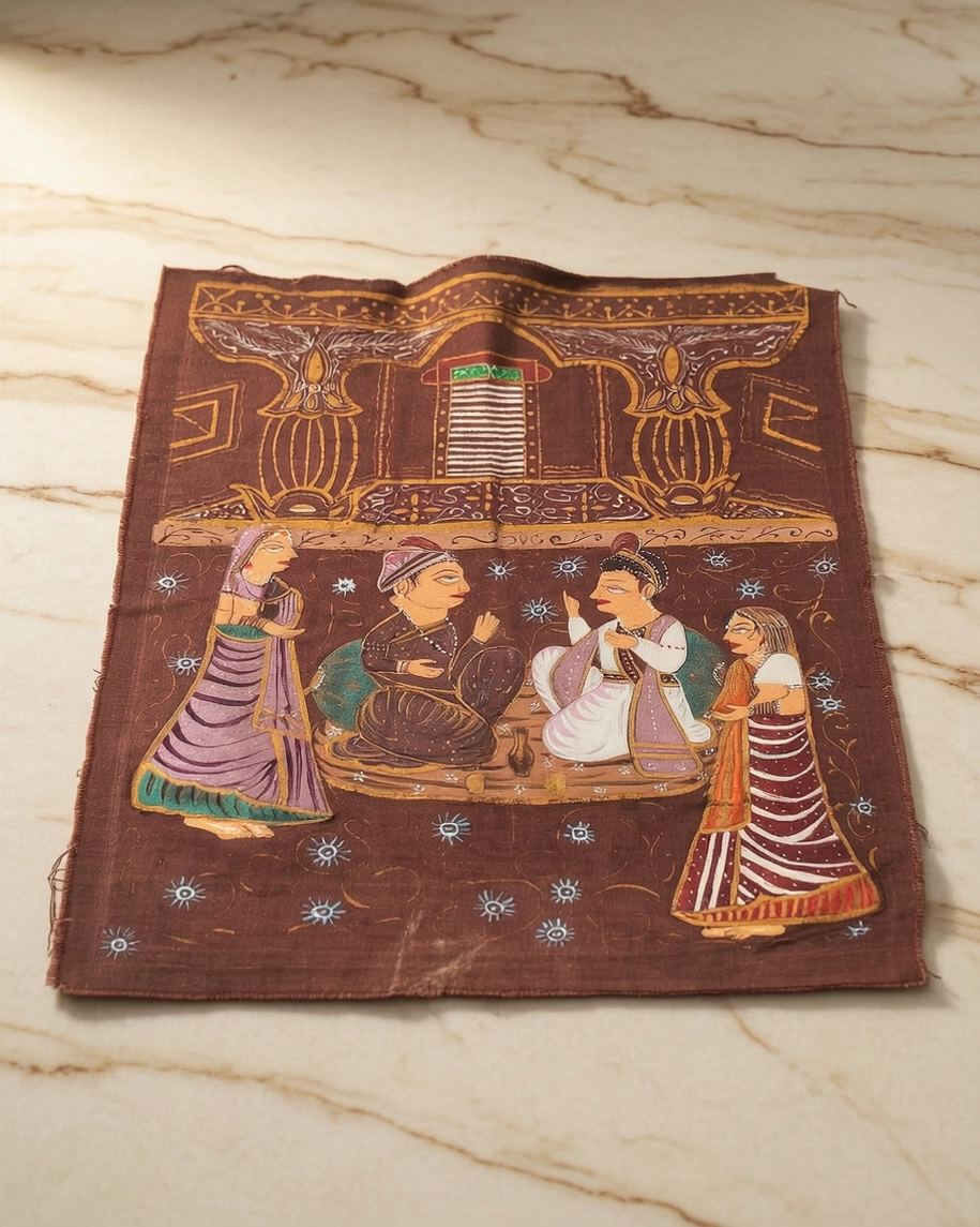 Tessuto dipinto a mano Batik