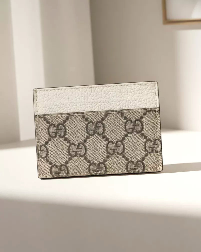 Portacarte GG finiture Bianco Gucci