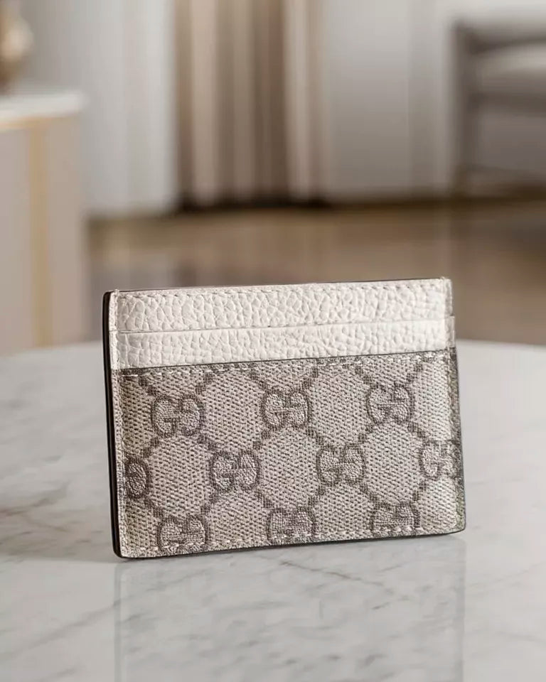 Portacarte GG finiture Bianco Gucci