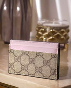 Portacarte GG finiture Rosa Gucci
