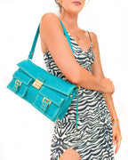Céline Shoulder bag Accordion Tourquoise