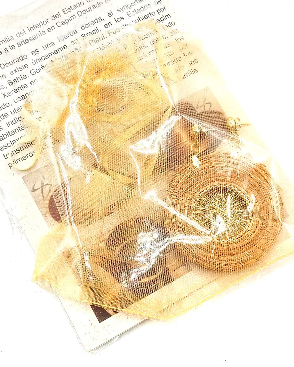 Orecchini in Capim Dourado - oro vegetale