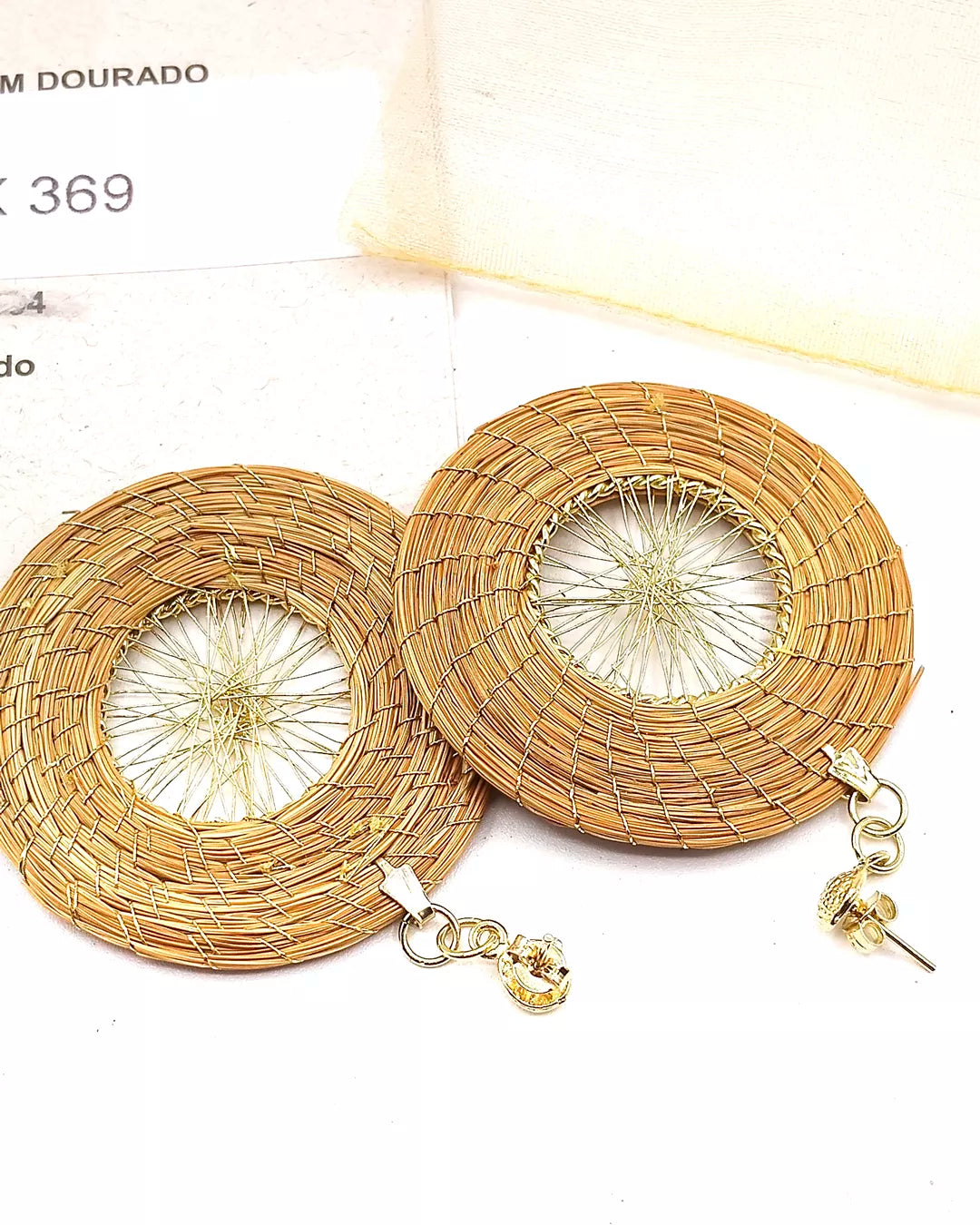 Orecchini in Capim Dourado - oro vegetale