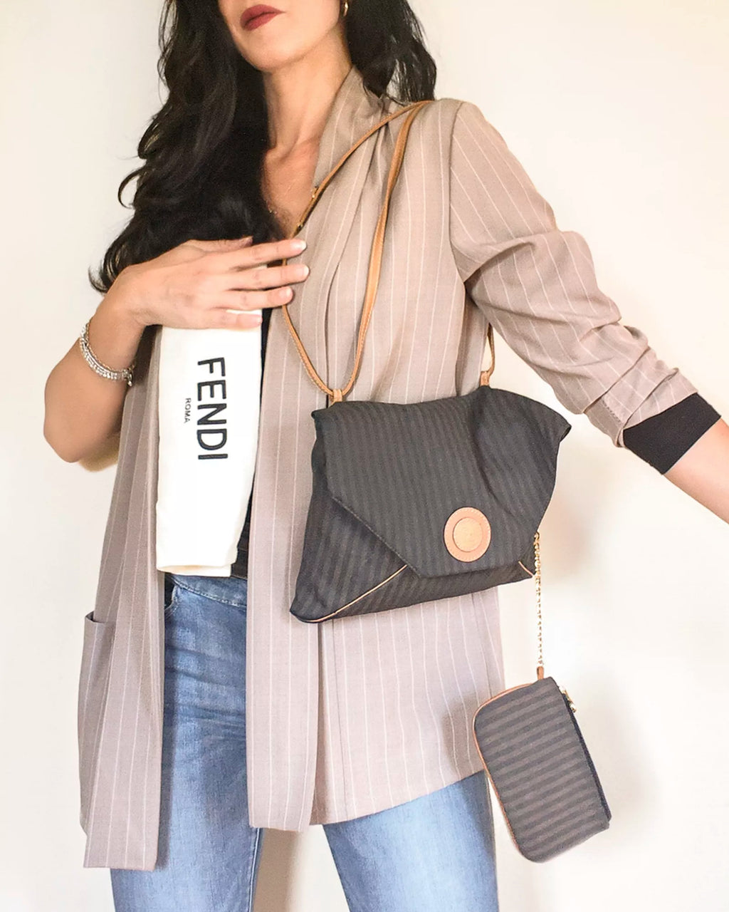 Pochette Envelope Pequin Fendi
