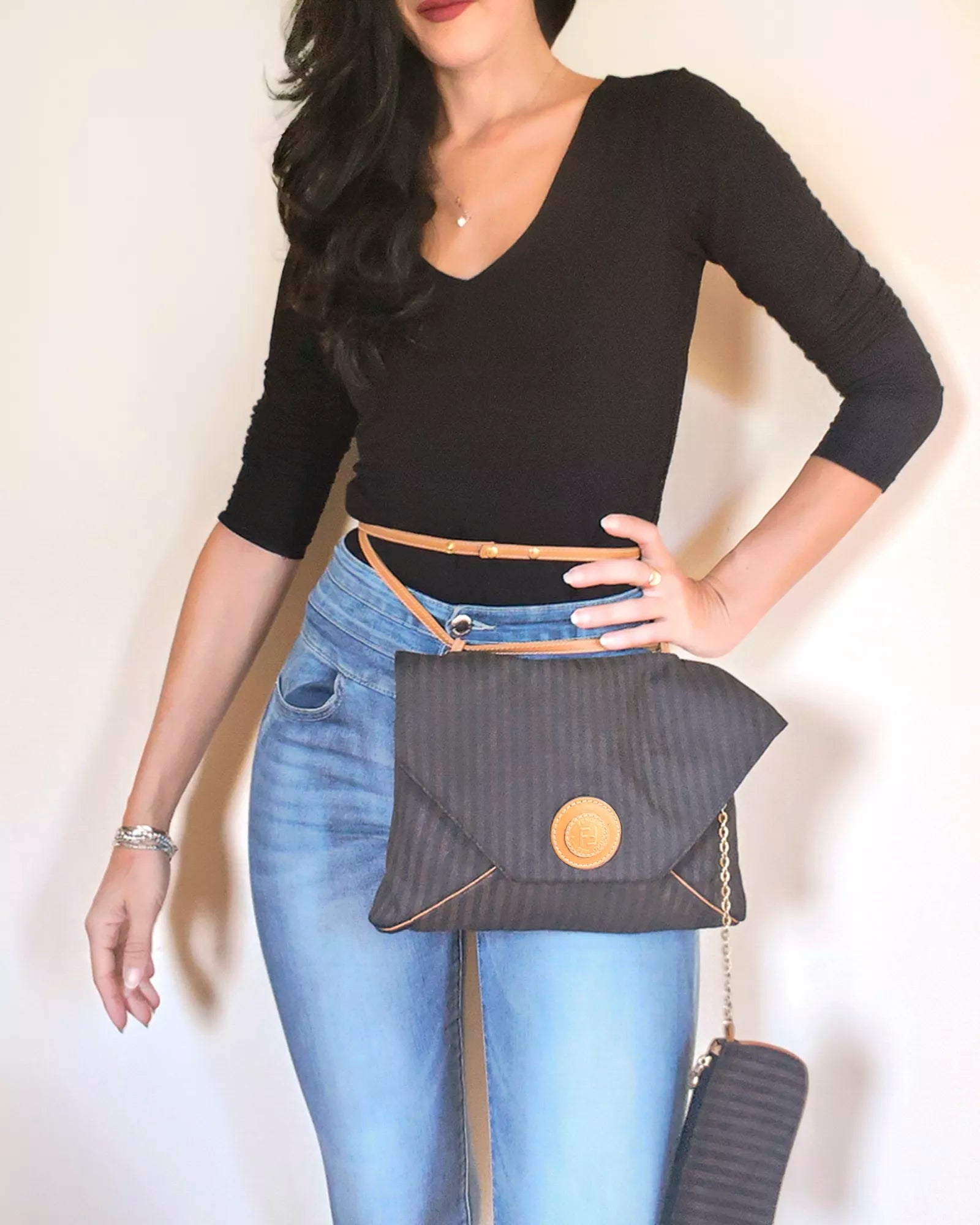 Pochette Envelope Pequin Fendi