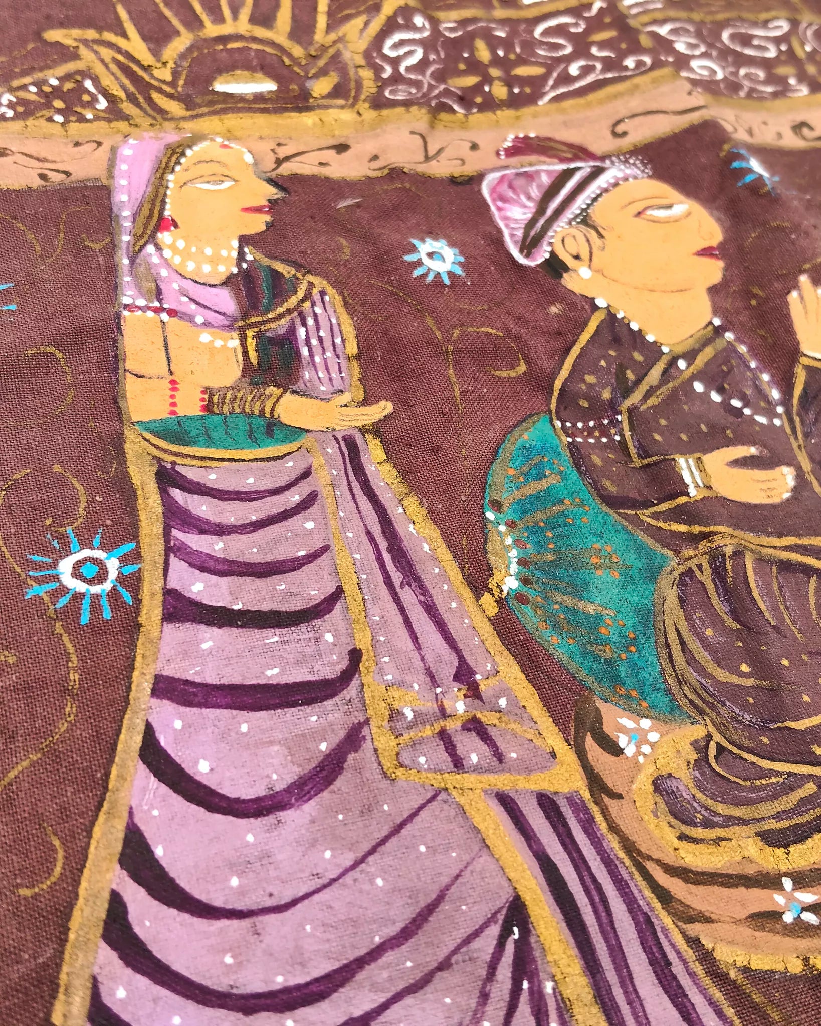 Tessuto dipinto a mano Batik