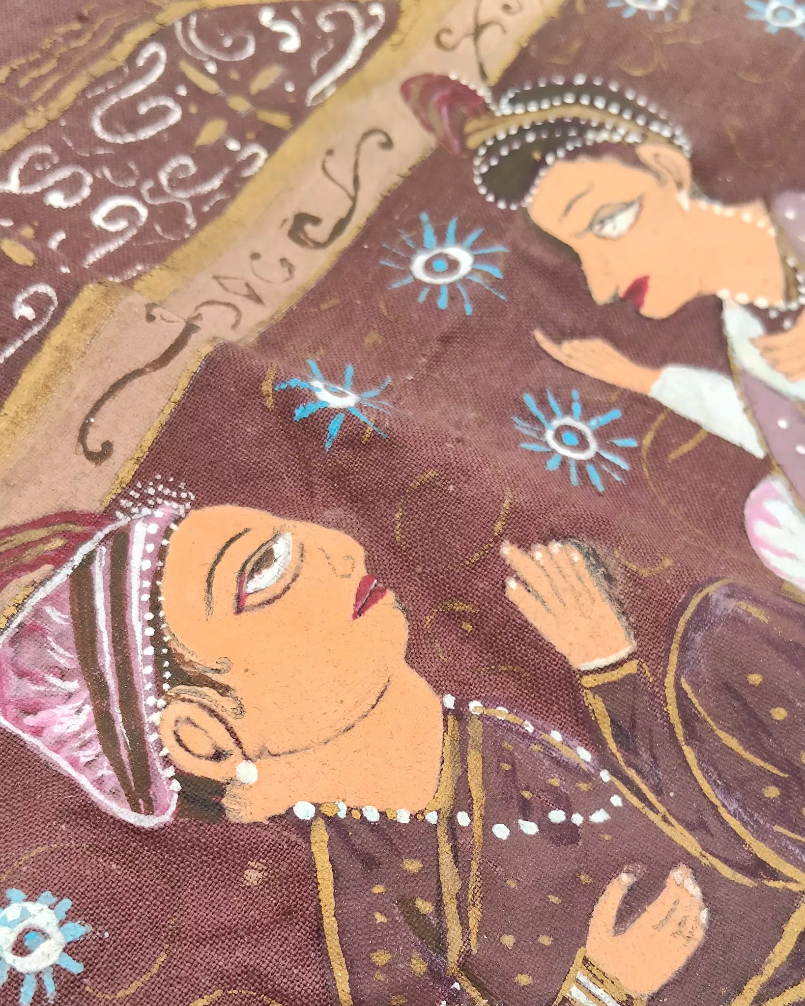 Tessuto dipinto a mano Batik