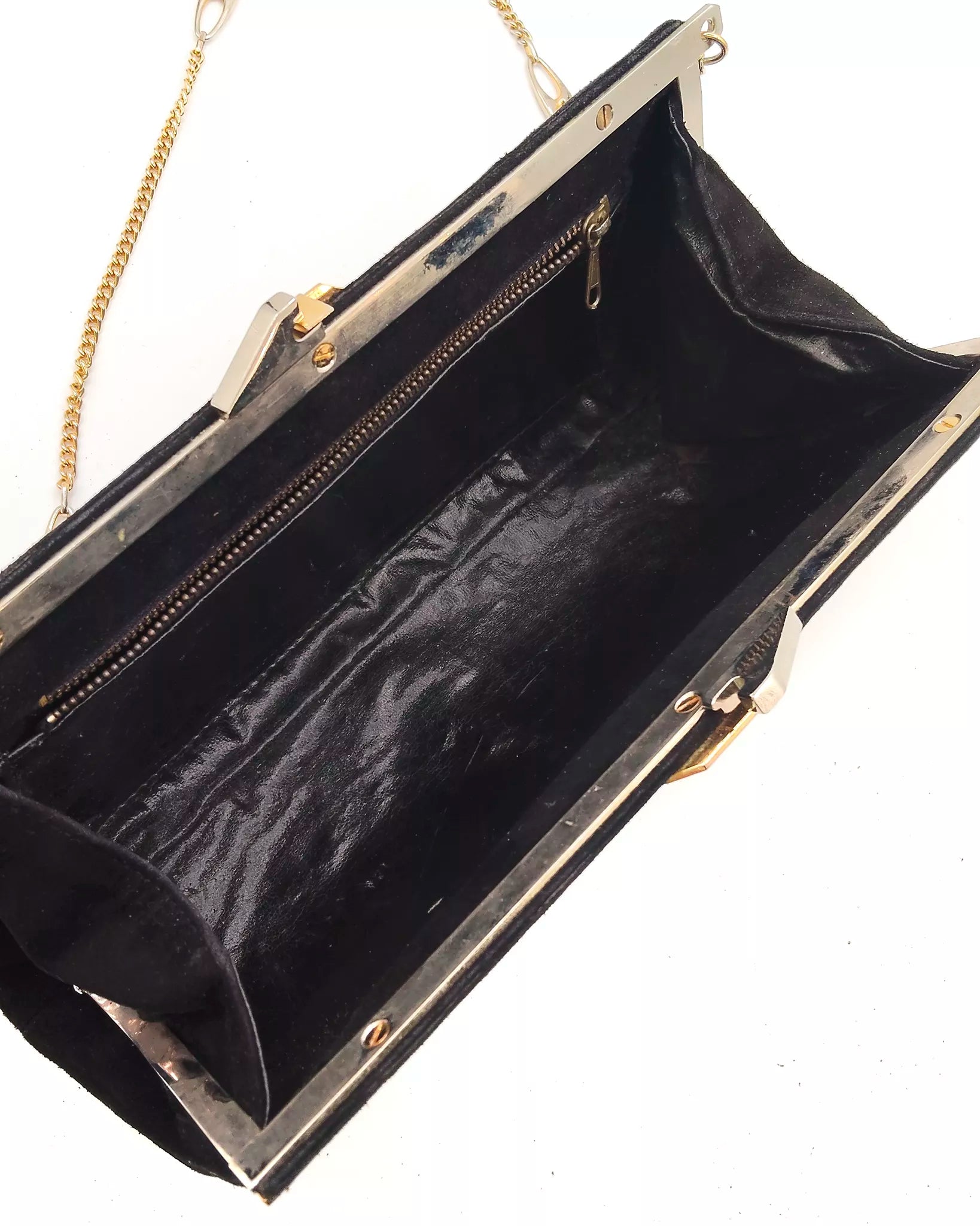 Clutch da cerimonia in camoscio