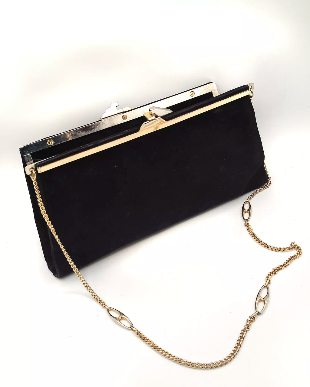 Clutch da cerimonia in camoscio