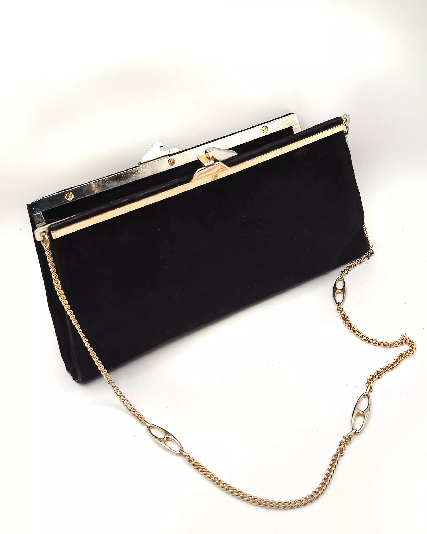 Clutch da cerimonia in camoscio