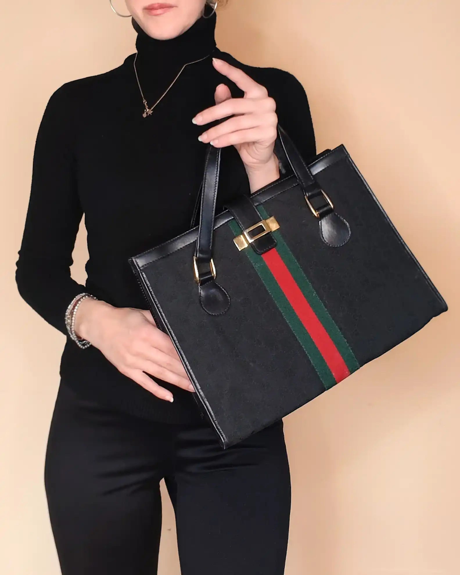 Borsa Tote Web vintage GG GUCCI