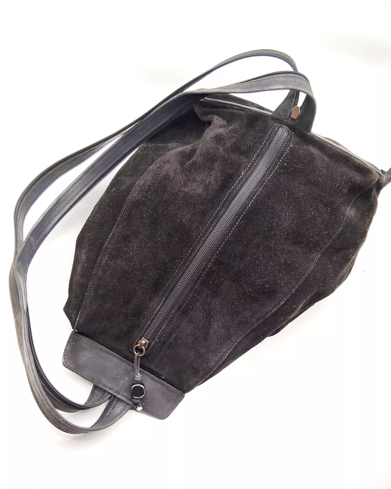 Zaino monospalla in camoscio Artigianale La Bottega della Borsa
