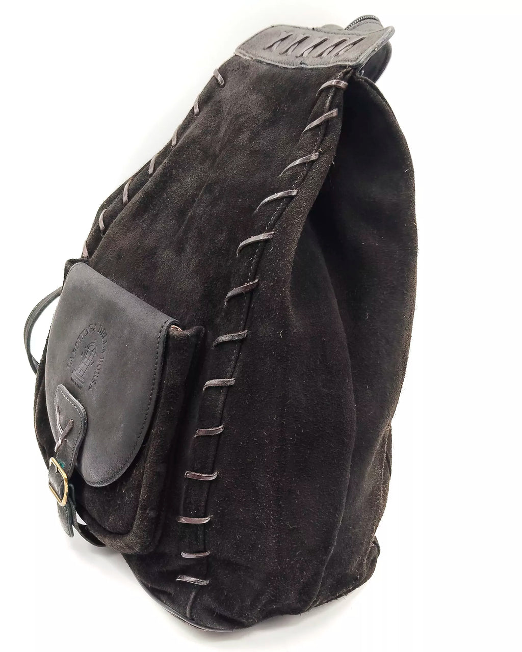 Zaino monospalla in camoscio Artigianale La Bottega della Borsa