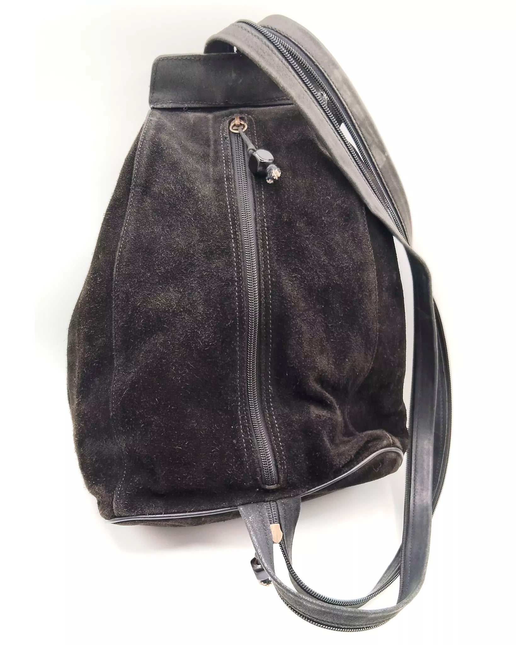 Zaino monospalla in camoscio Artigianale La Bottega della Borsa