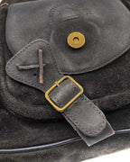 Zaino monospalla in camoscio Artigianale La Bottega della Borsa