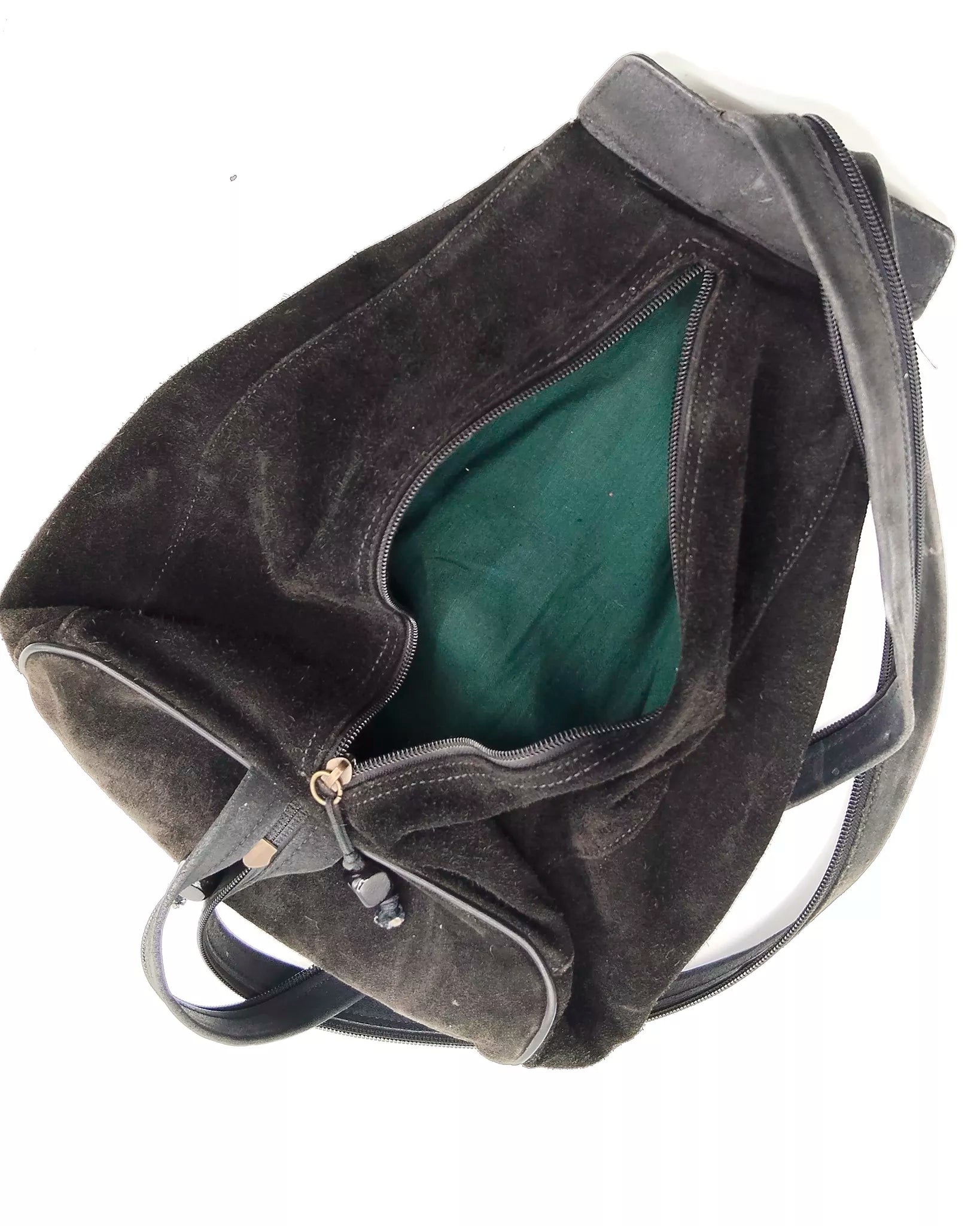 Zaino monospalla in camoscio Artigianale La Bottega della Borsa