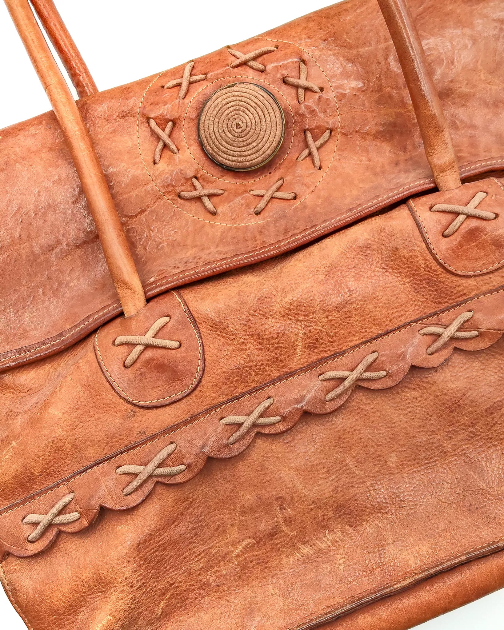 Borsa Maxi Tote in pelle artigianale