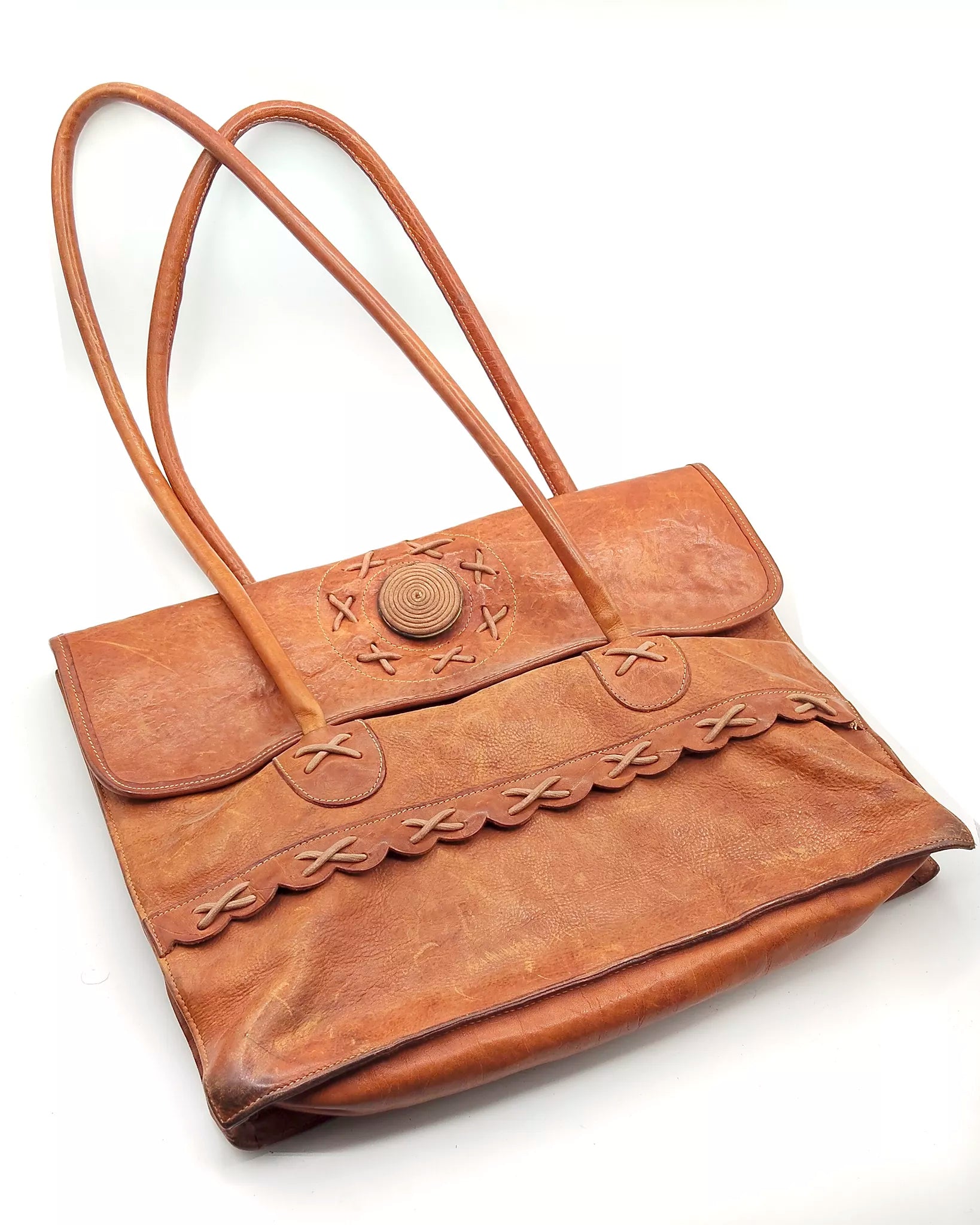 Borsa Maxi Tote in pelle artigianale