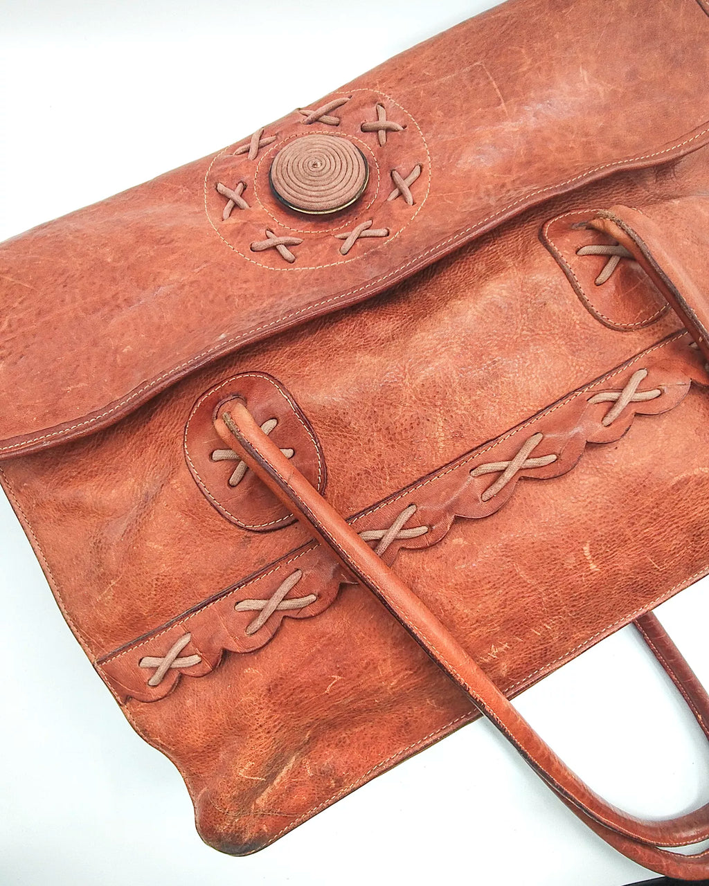 Borsa Maxi Tote in pelle artigianale