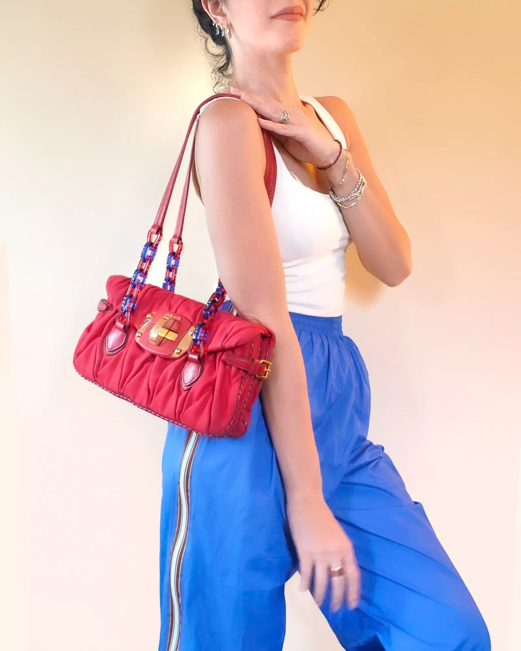Borsa Magenta matelassé MIU MIU