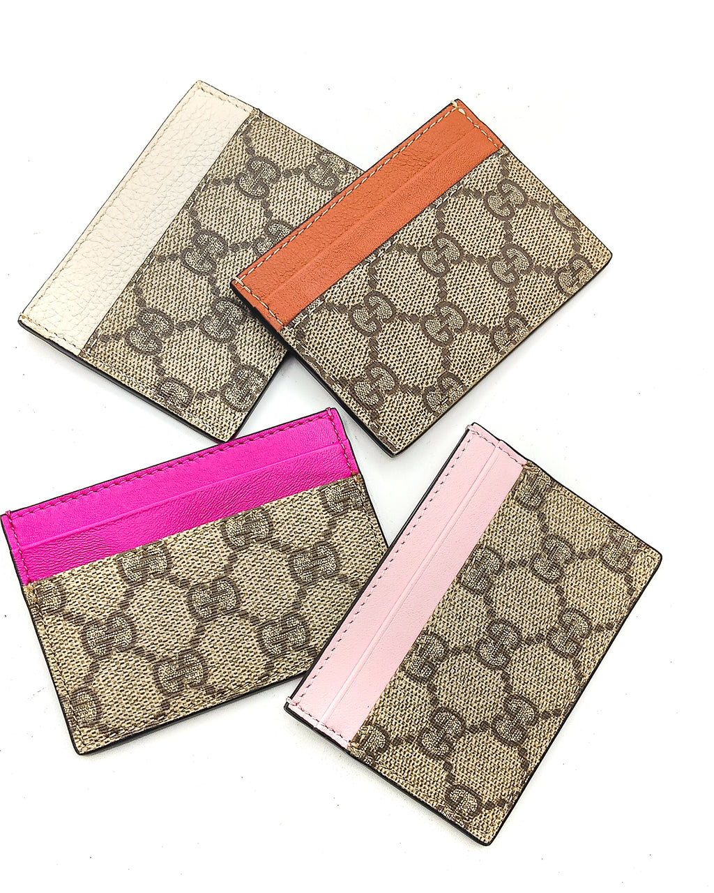 Portacarte GG finiture Rosa Gucci