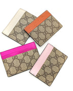 Portacarte GG finiture Rosa Gucci