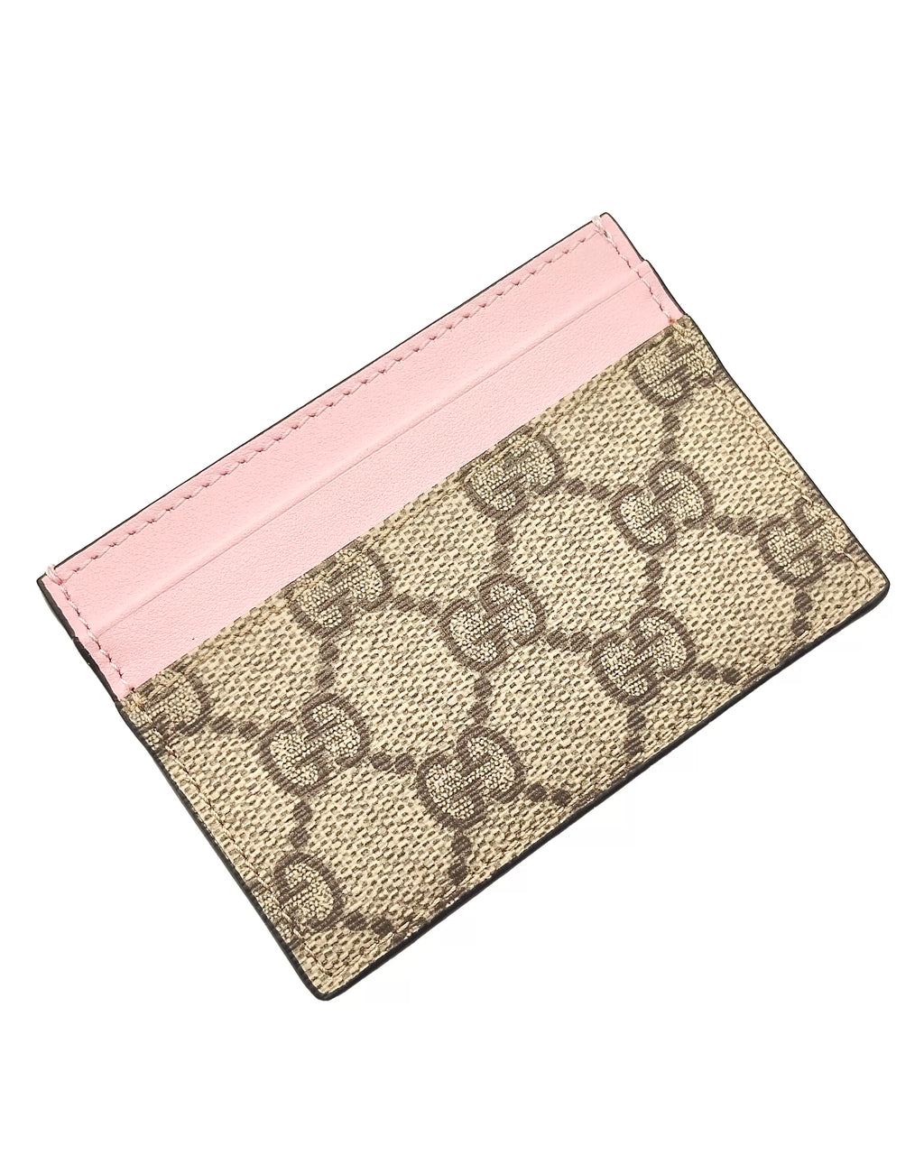 Portacarte GG finiture Rosa Gucci
