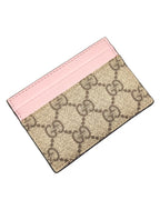 Portacarte GG finiture Rosa Gucci