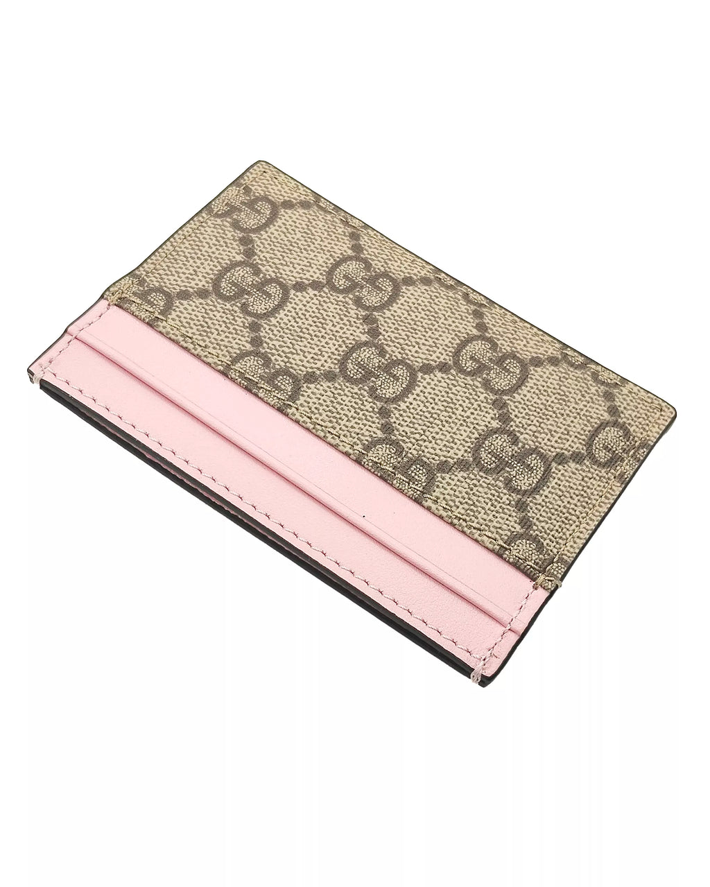 Portacarte GG finiture Rosa Gucci