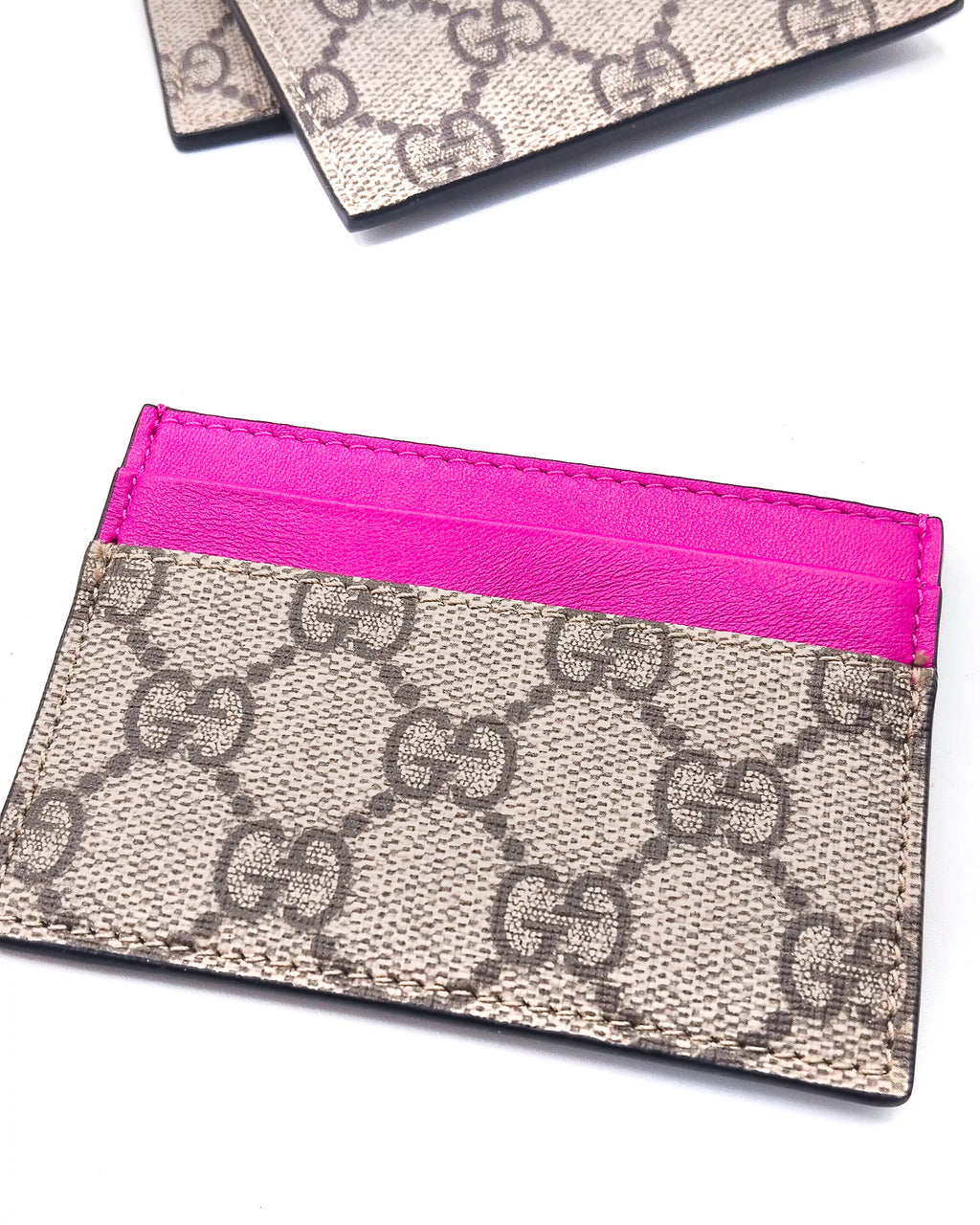 Portacarte GG finiture Fucsia Gucci