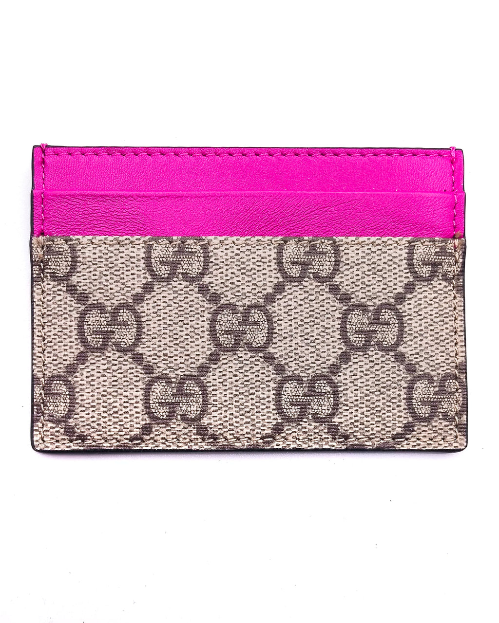 Portacarte GG finiture Fucsia Gucci