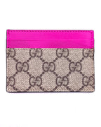 Portacarte GG finiture Fucsia Gucci