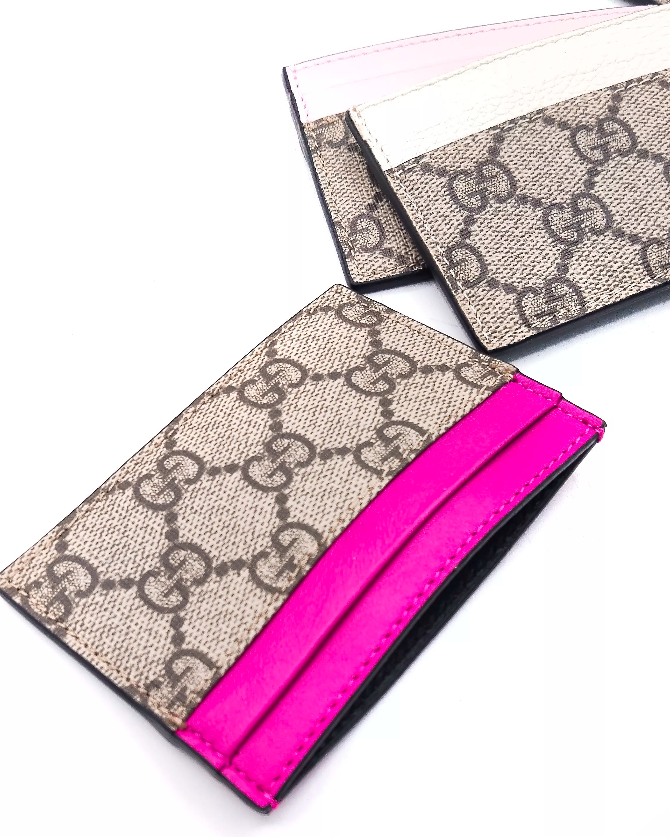 Portacarte GG finiture Fucsia Gucci