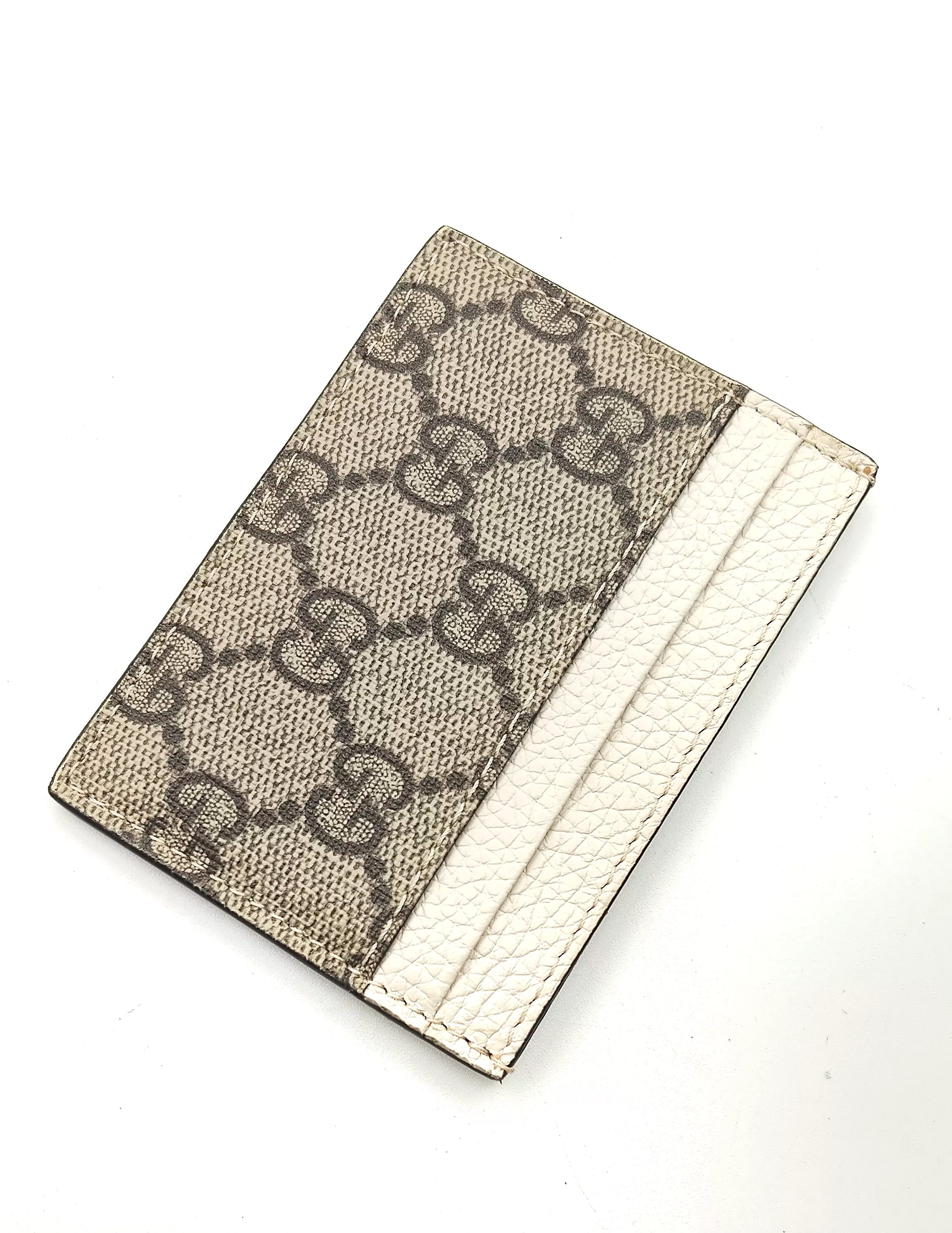Portacarte GG finiture Bianco Gucci