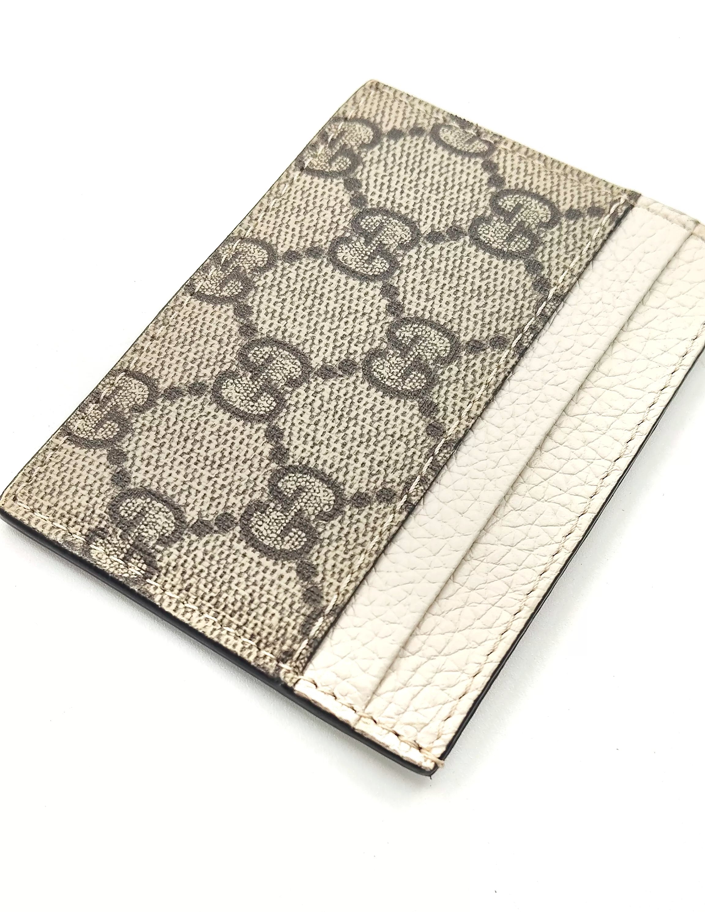 Portacarte GG finiture Bianco Gucci