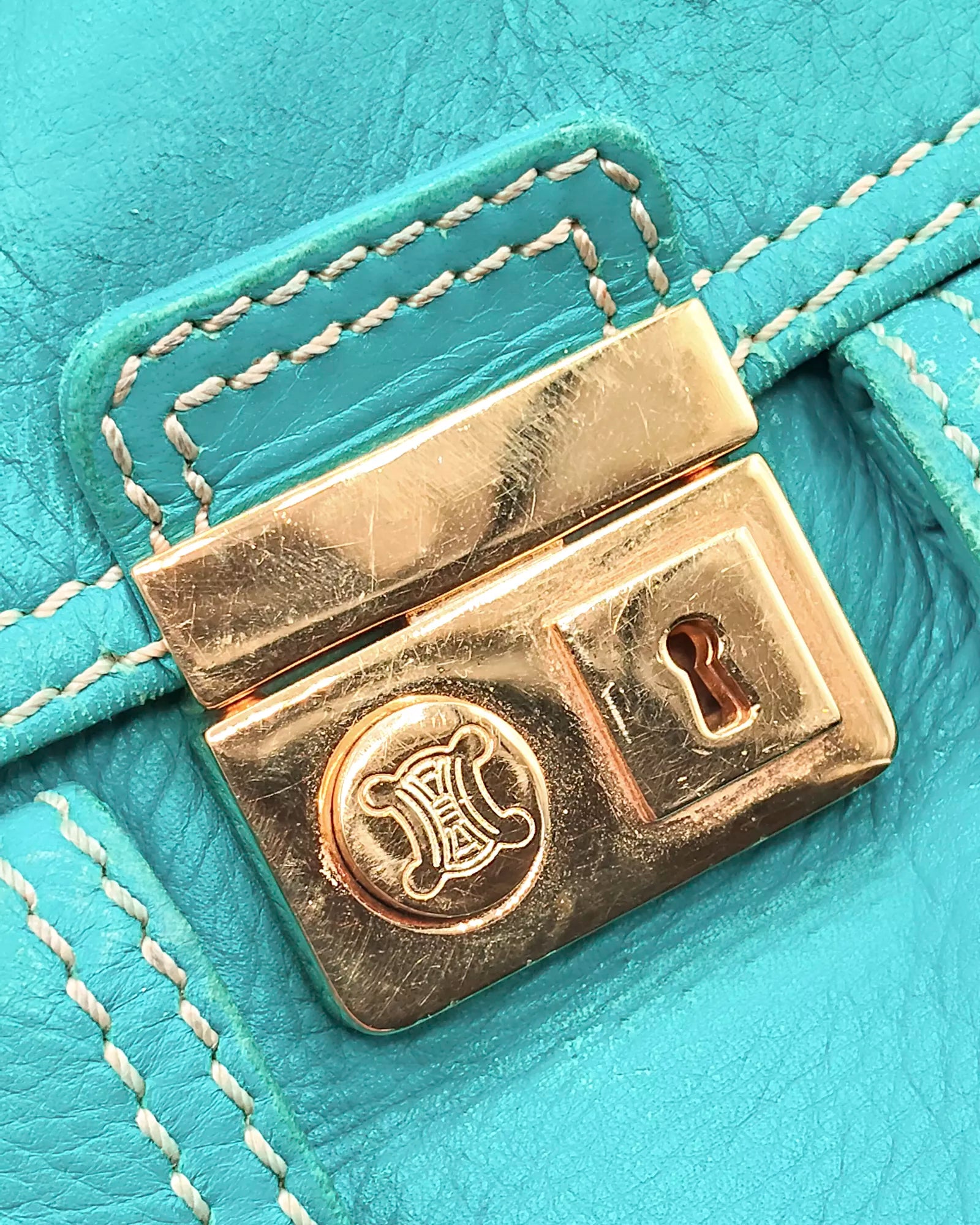 Céline Shoulder bag Accordion Tourquoise