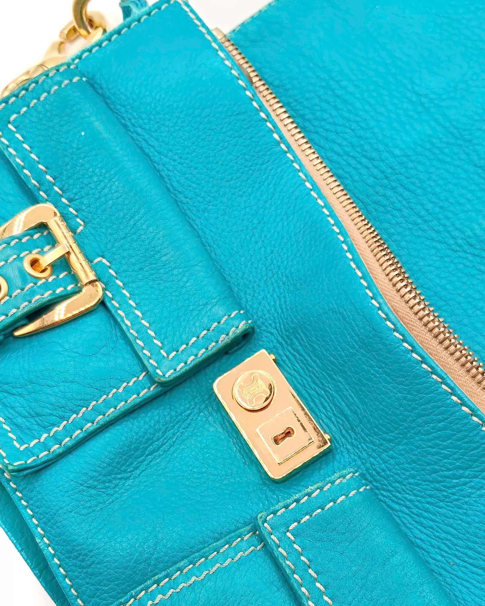 Céline Shoulder bag Accordion Tourquoise
