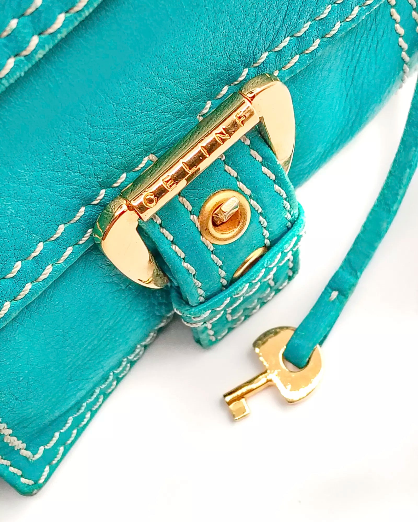 Céline Shoulder bag Accordion Tourquoise