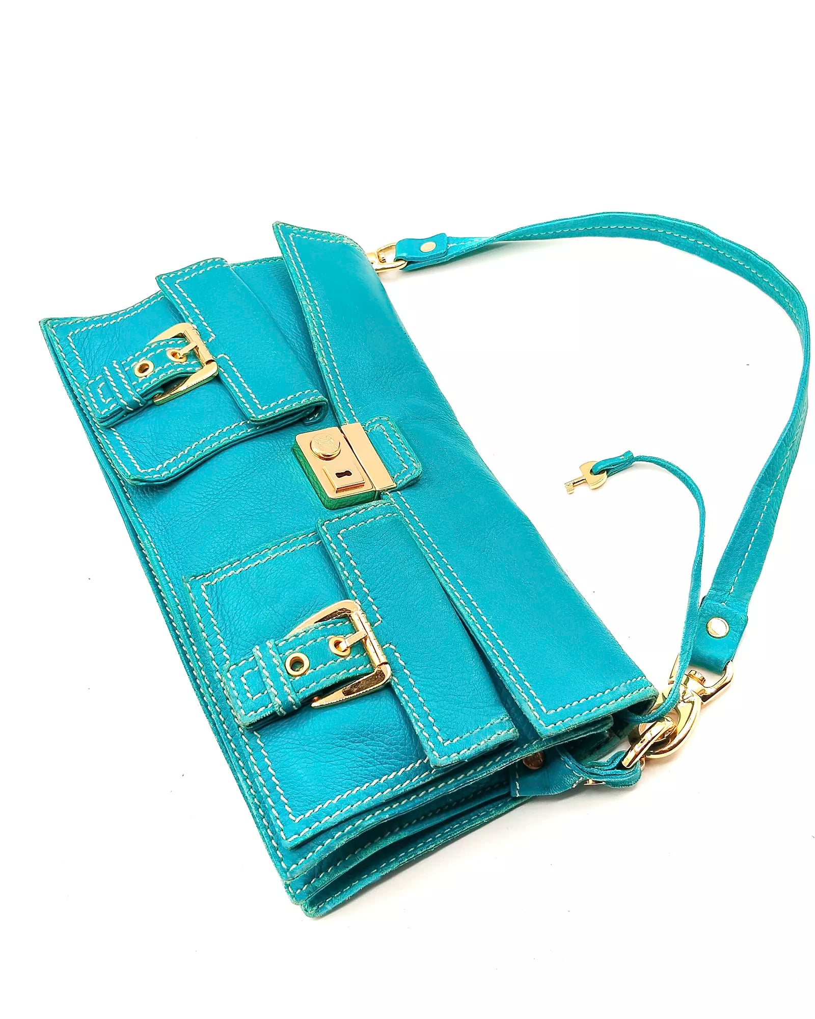 Céline Shoulder bag Accordion Tourquoise