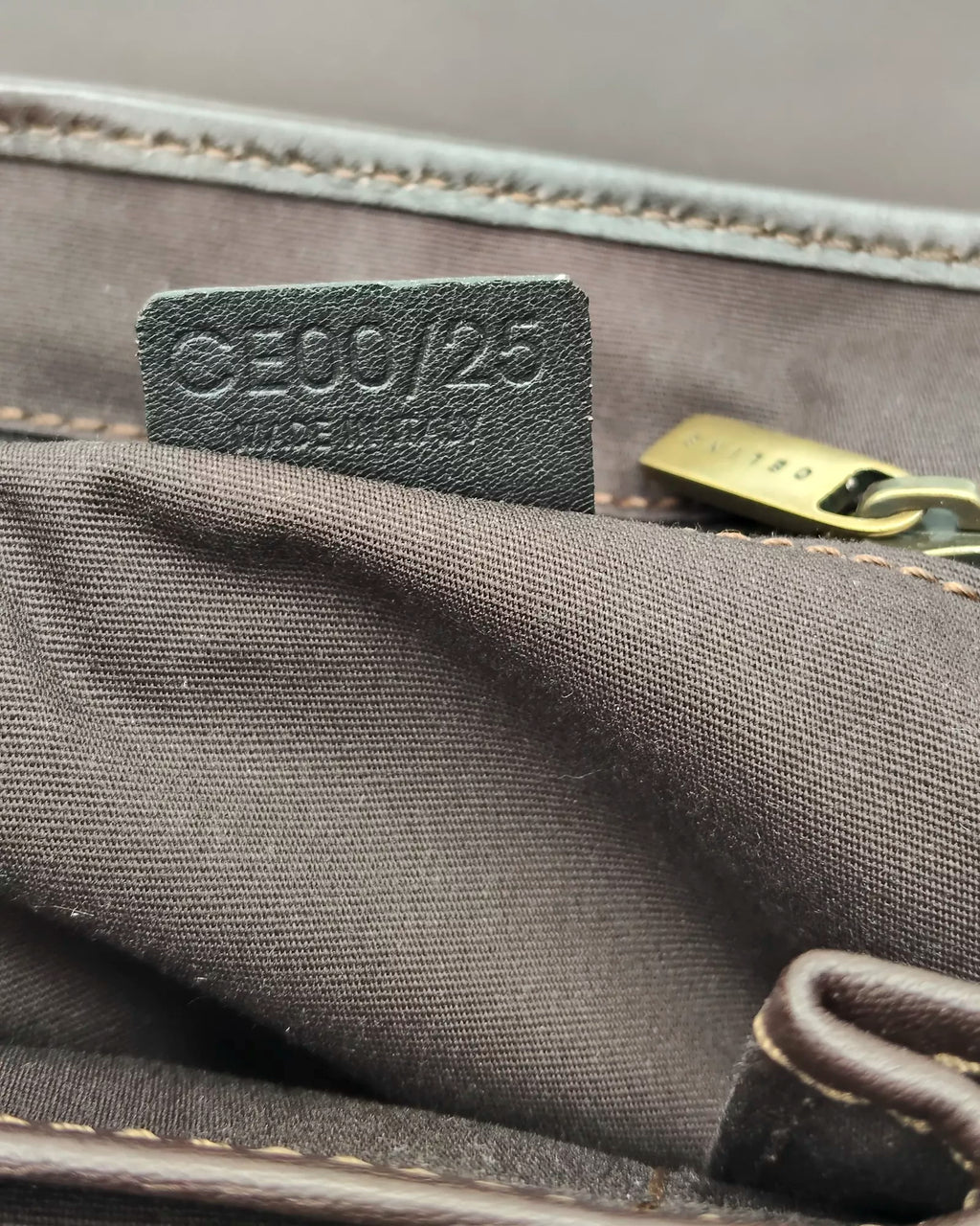 Céline Macadam Embossed Suede Shoulder Bag