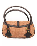 Céline Macadam Embossed Suede Shoulder Bag