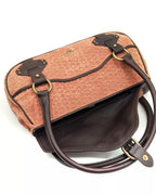 Céline Macadam Embossed Suede Shoulder Bag
