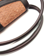 Céline Macadam Embossed Suede Shoulder Bag