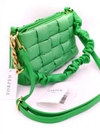 Borsa verde prato in stile Bottega Veneta Forpen