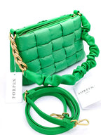 Borsa verde prato in stile Bottega Veneta Forpen