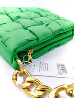 Borsa verde prato in stile Bottega Veneta Forpen