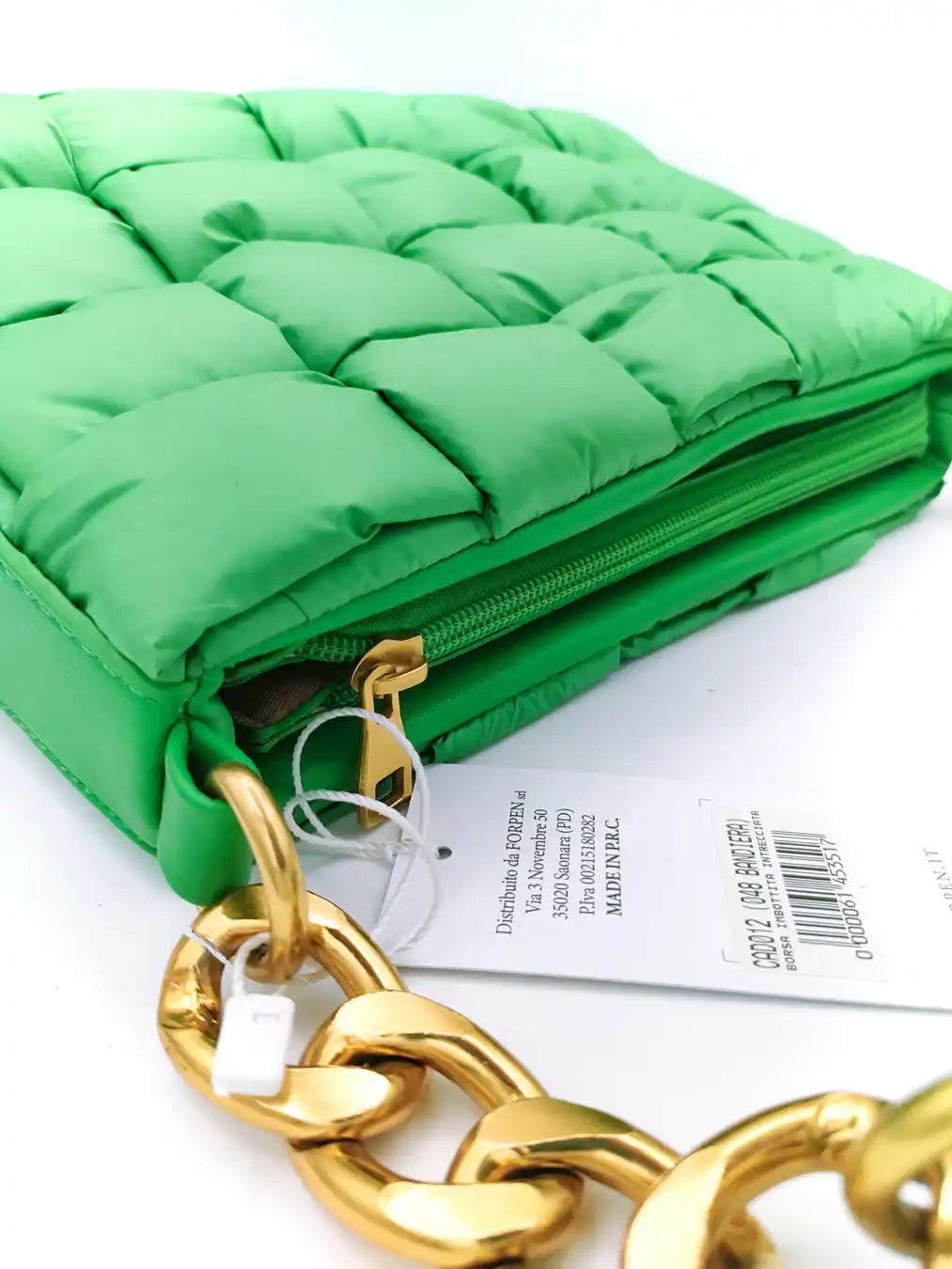 Borsa verde prato in stile Bottega Veneta Forpen