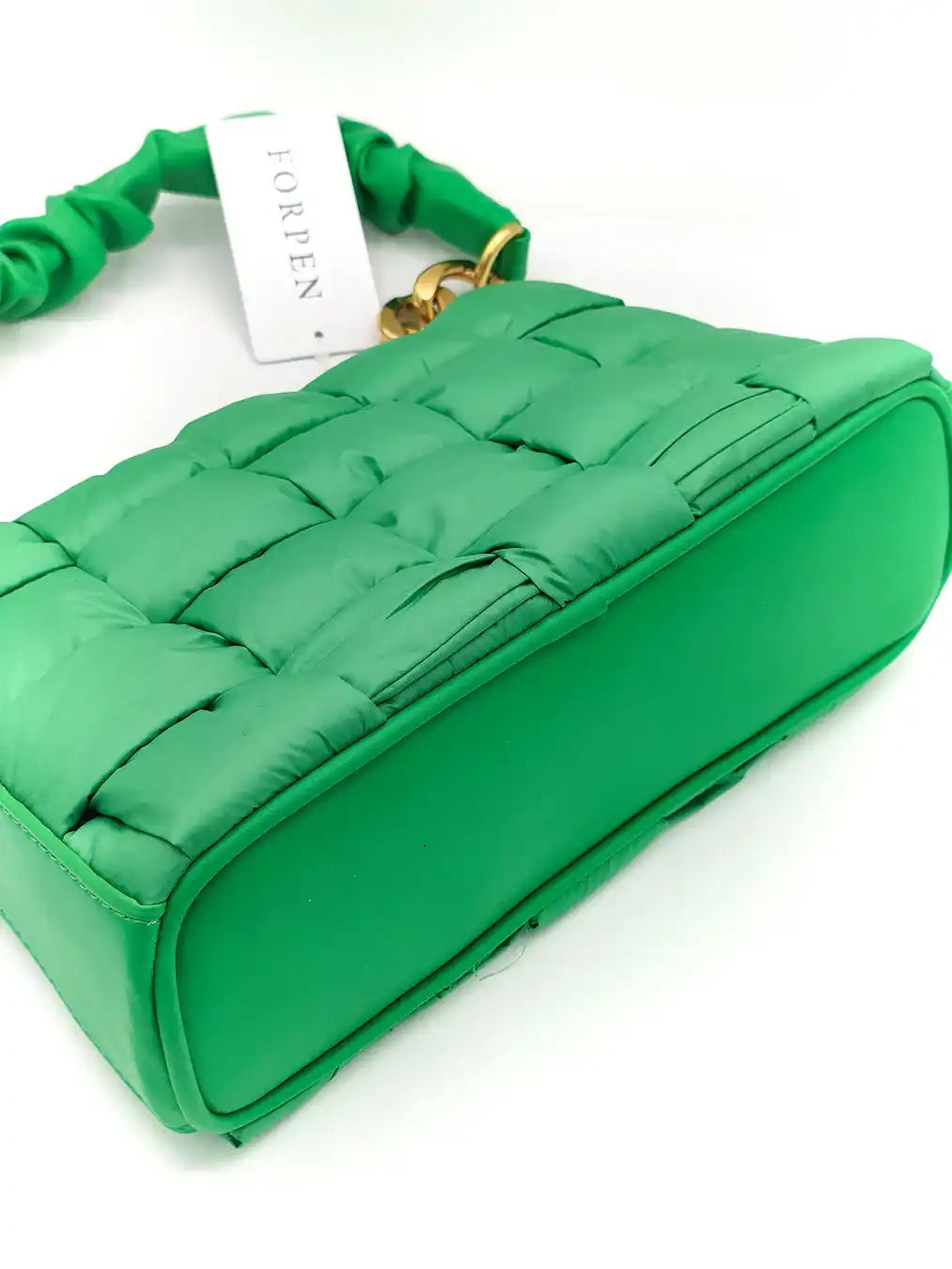 Borsa verde prato in stile Bottega Veneta Forpen