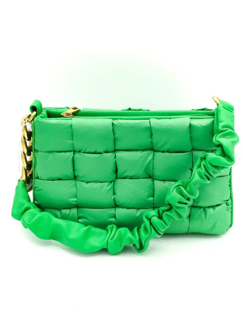 Borsa verde prato in stile Bottega Veneta Forpen