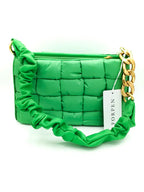 Borsa verde prato in stile Bottega Veneta Forpen